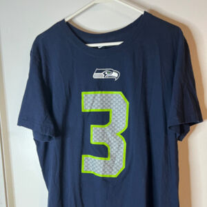 NFL Seahawks Navy Blue Russell Wilson Tee XL
